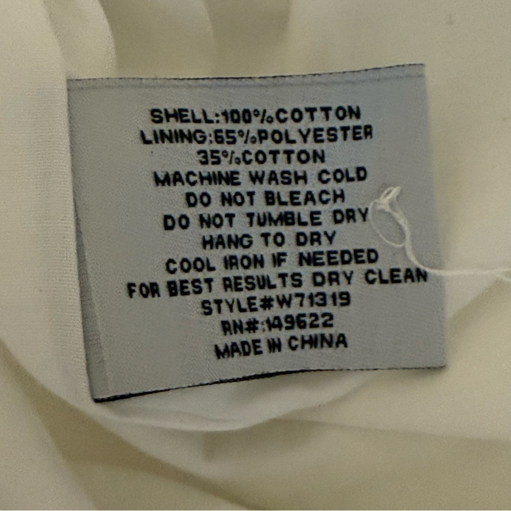 Walter Baker Tara Belted Cotton Poplin Long Sleeve Mini Dress M White - Picture 6 of 7